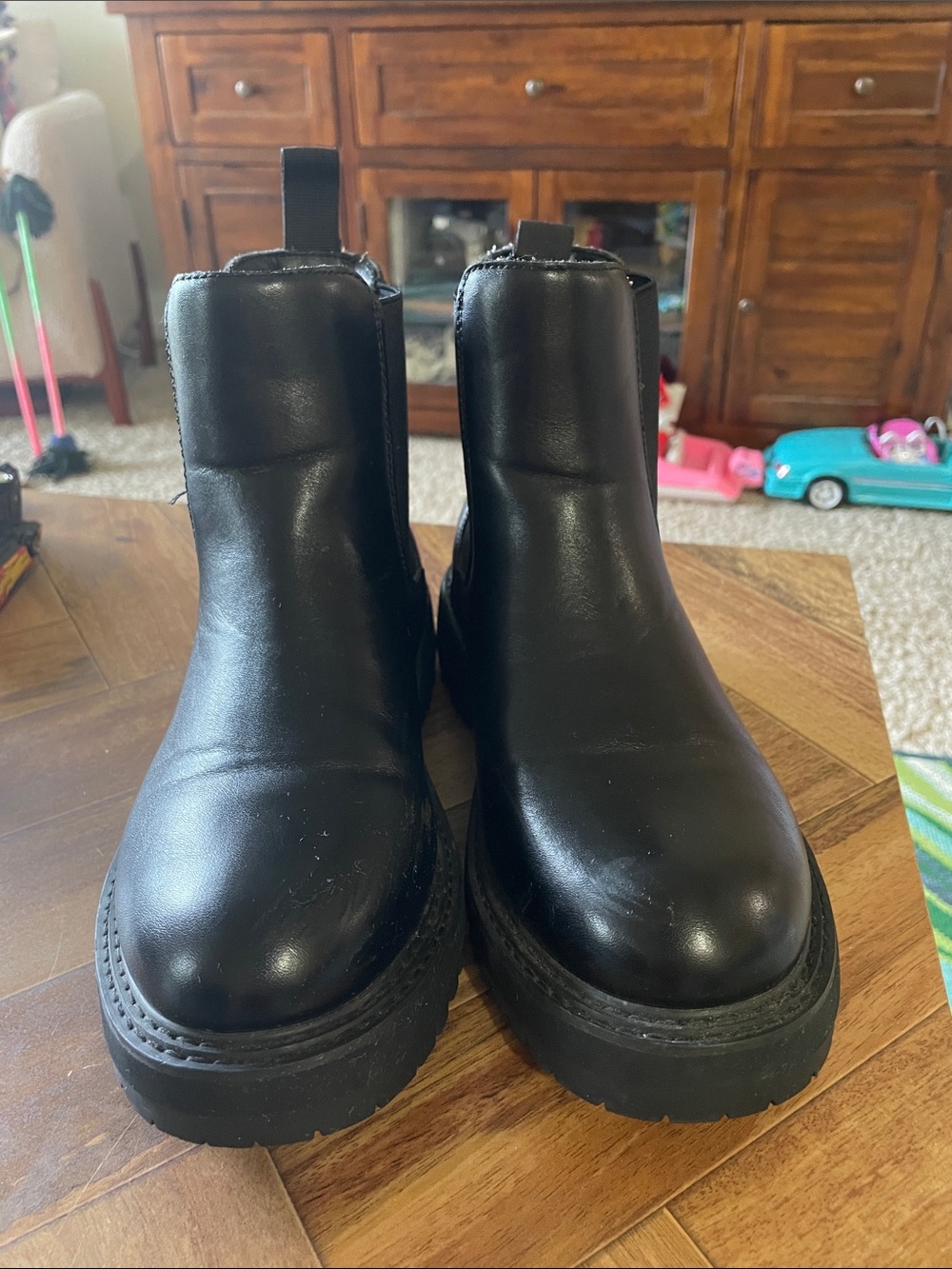 Black Platform Dune Chase Boots